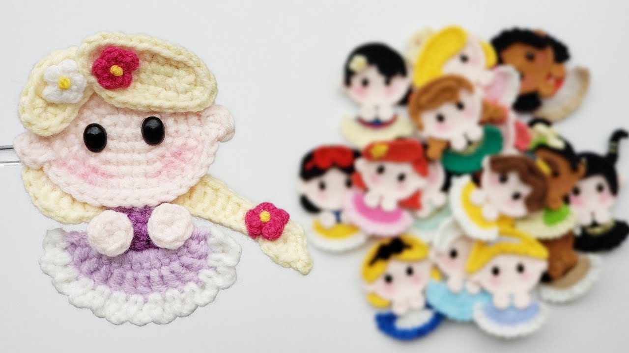 RAPUNZEL Crochet Hair Clip | Crochet Brooch | SpringDay DIY