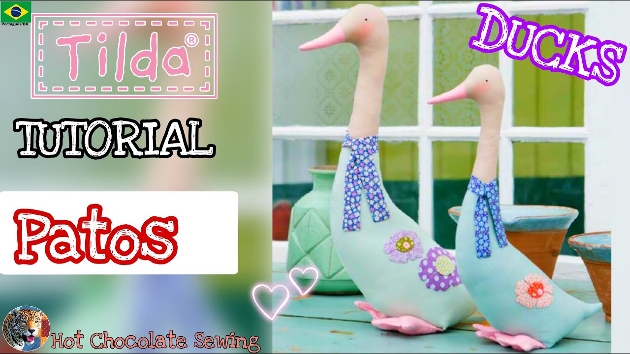 (Как сделать)TILDA DUCK Complete Tutorial -Tilda Doll Ducks - Шитье горячего шоколада(Тон Финнангер)
