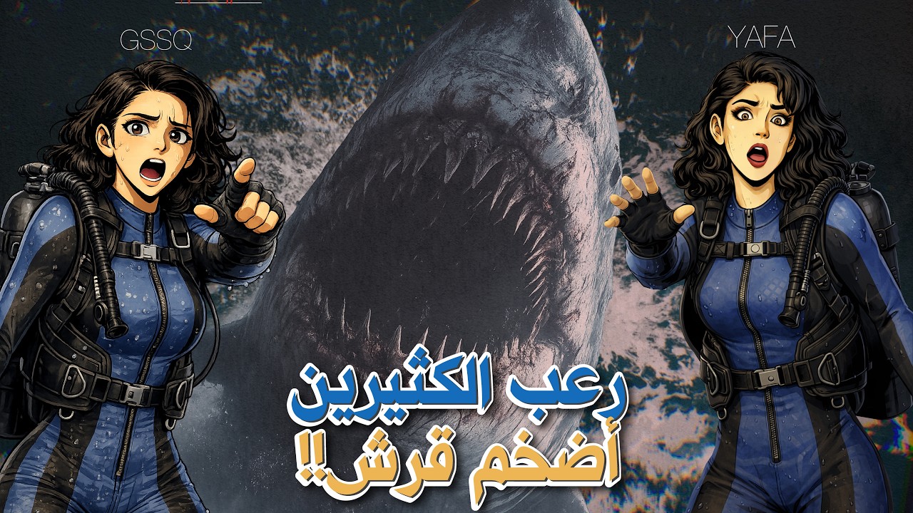 رعب الكثيرين - اضخم قرش !!