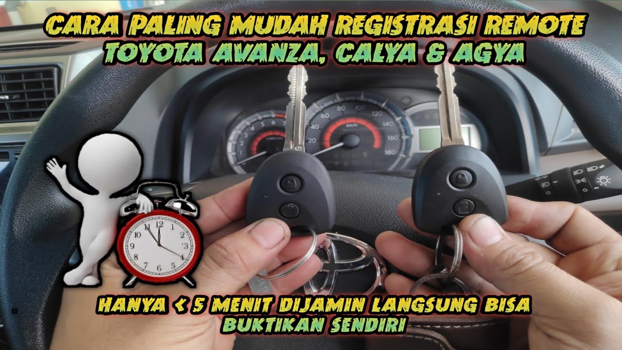 CARA REGISTRASI REMOTE TOYOTA AVANZA KURANG DARI 5 MENIT LANGSUNG BISA