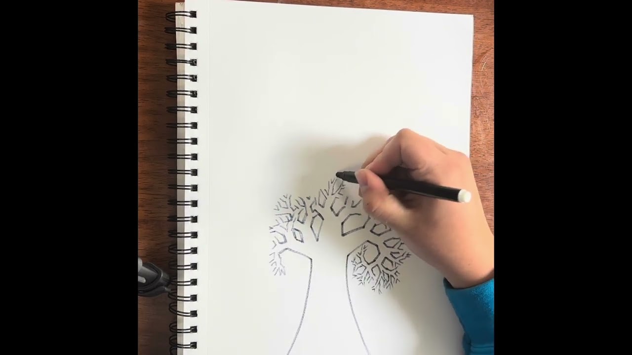 Fall tree drawing — Bonus lesson for spare time