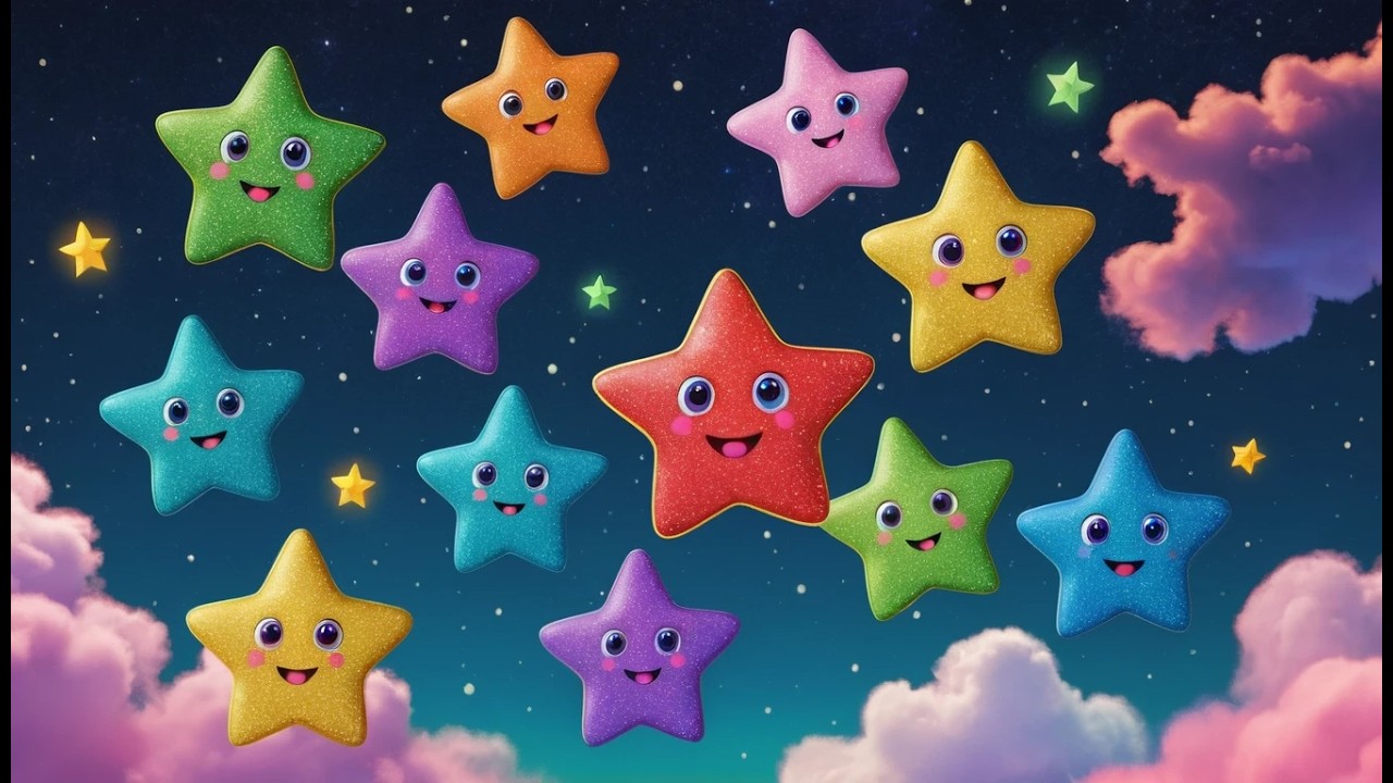 Nine Little Toy Stars Sparkle Sparkle Sparkle | Bedtime Song & Counting Rhyme