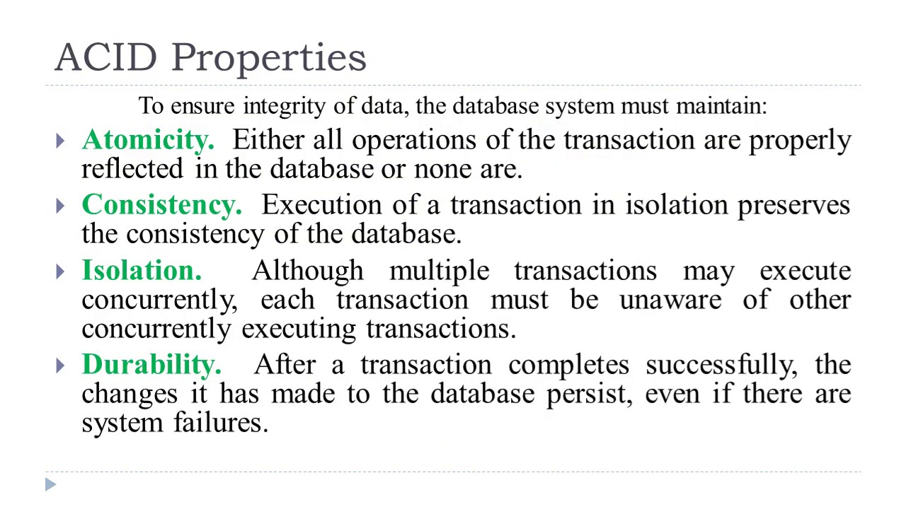 What is transaction and ACID properties