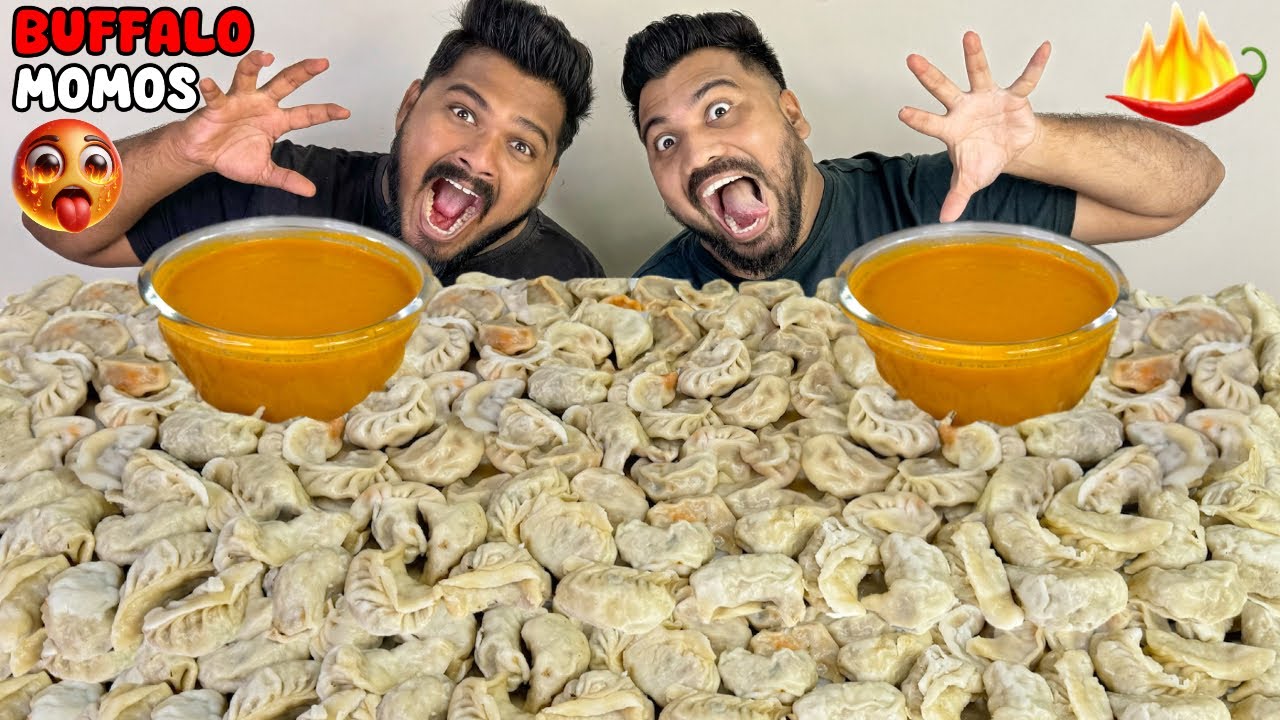 200 BUFFALO MOMO CHALLENGE WITH DEEP😱SPICY ACHAR🔥200 DUMPLING EATING CHALLENGE | MUKBANG😍