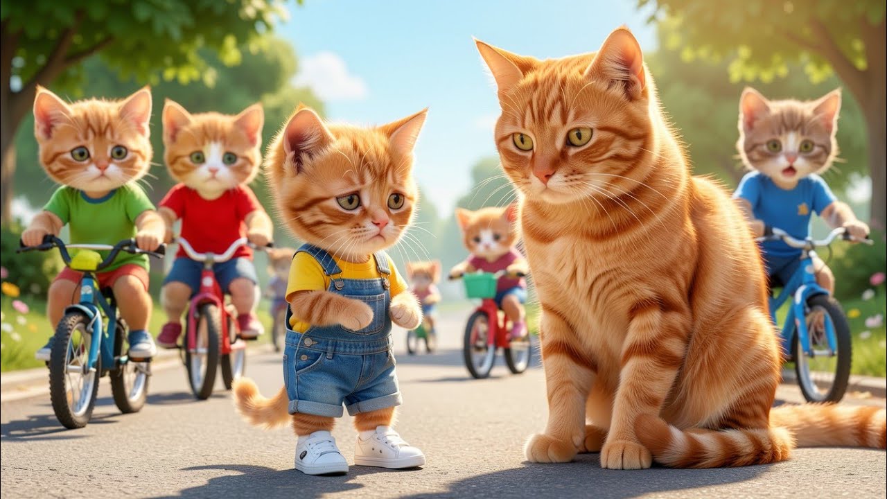Mama Built His Dream Bike 🧡 | Heartwarming Cat Family Story