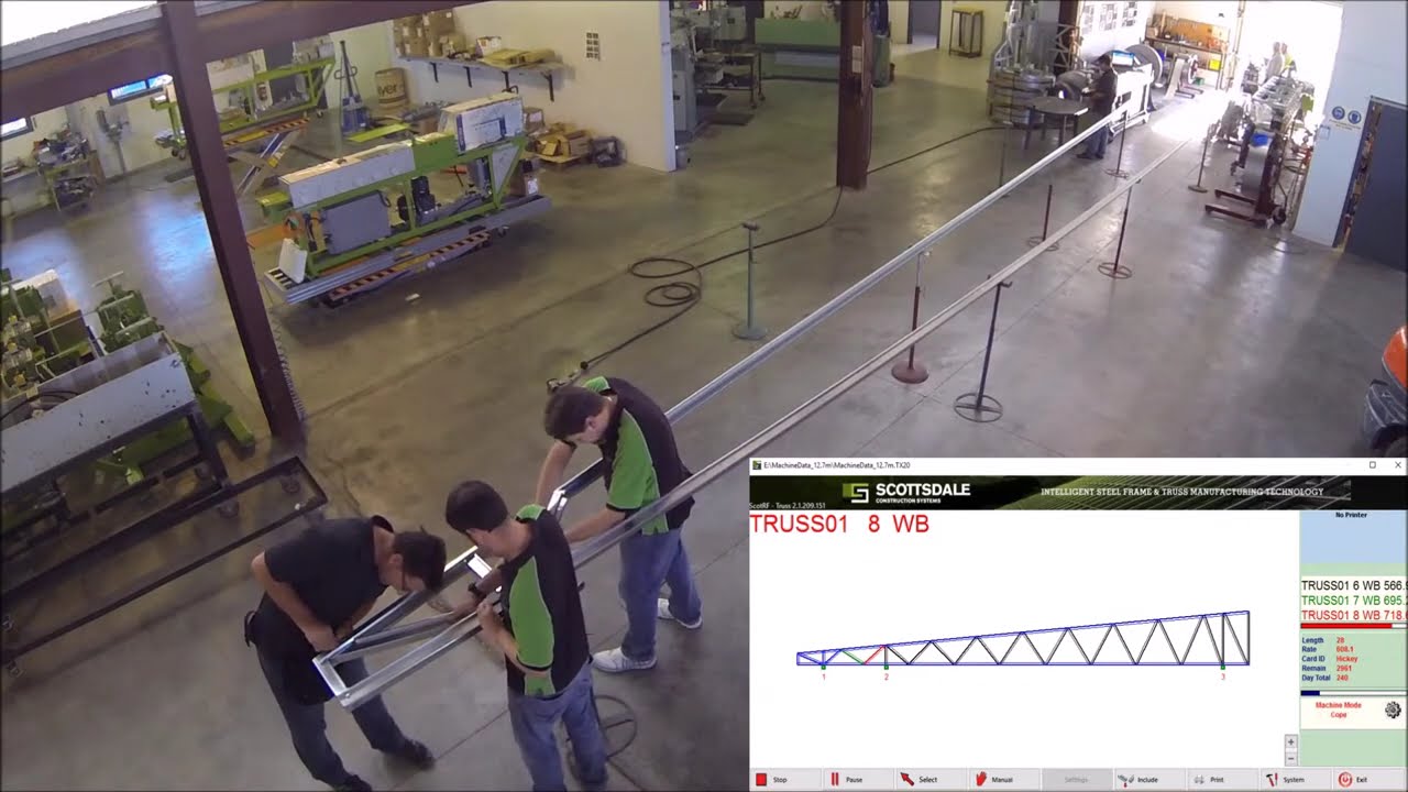 Steel Truss Fabricated Using Scottruss 6050G1 - 42 ft (13 m) in Fewer than 10 Minutes