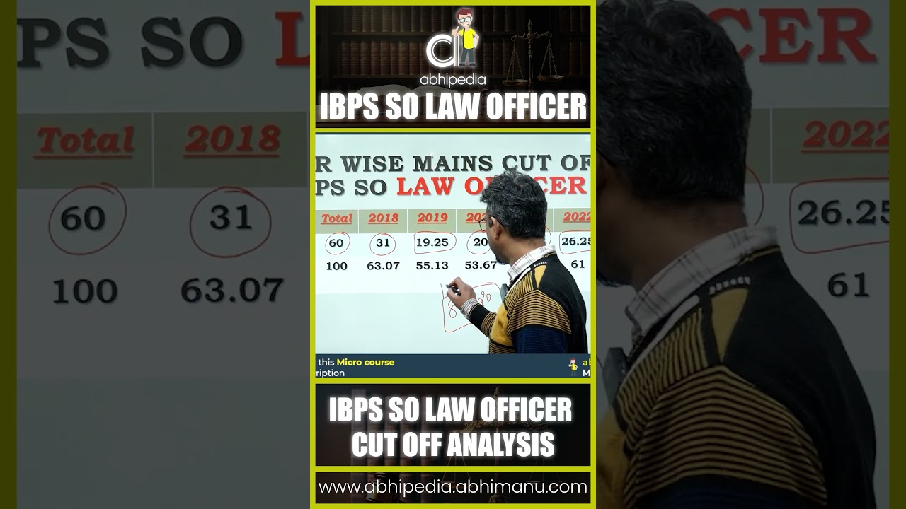 IBPS SO Law Officer Cut-Off Analysis: Insights for Aspirants abhipedia #ibps #ytshorts