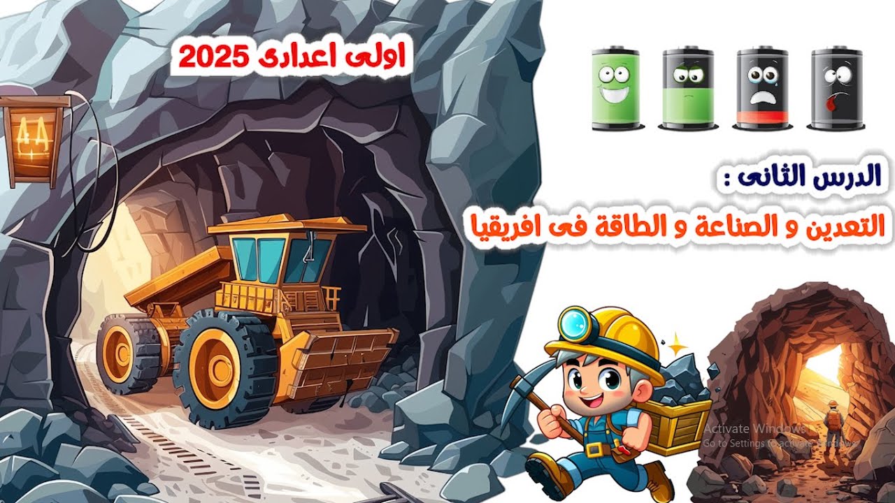 شرح درس التعدين والطاقة والصناعة في أفريقيا| الوحدة التالتة |الصف الاول الاعدادي