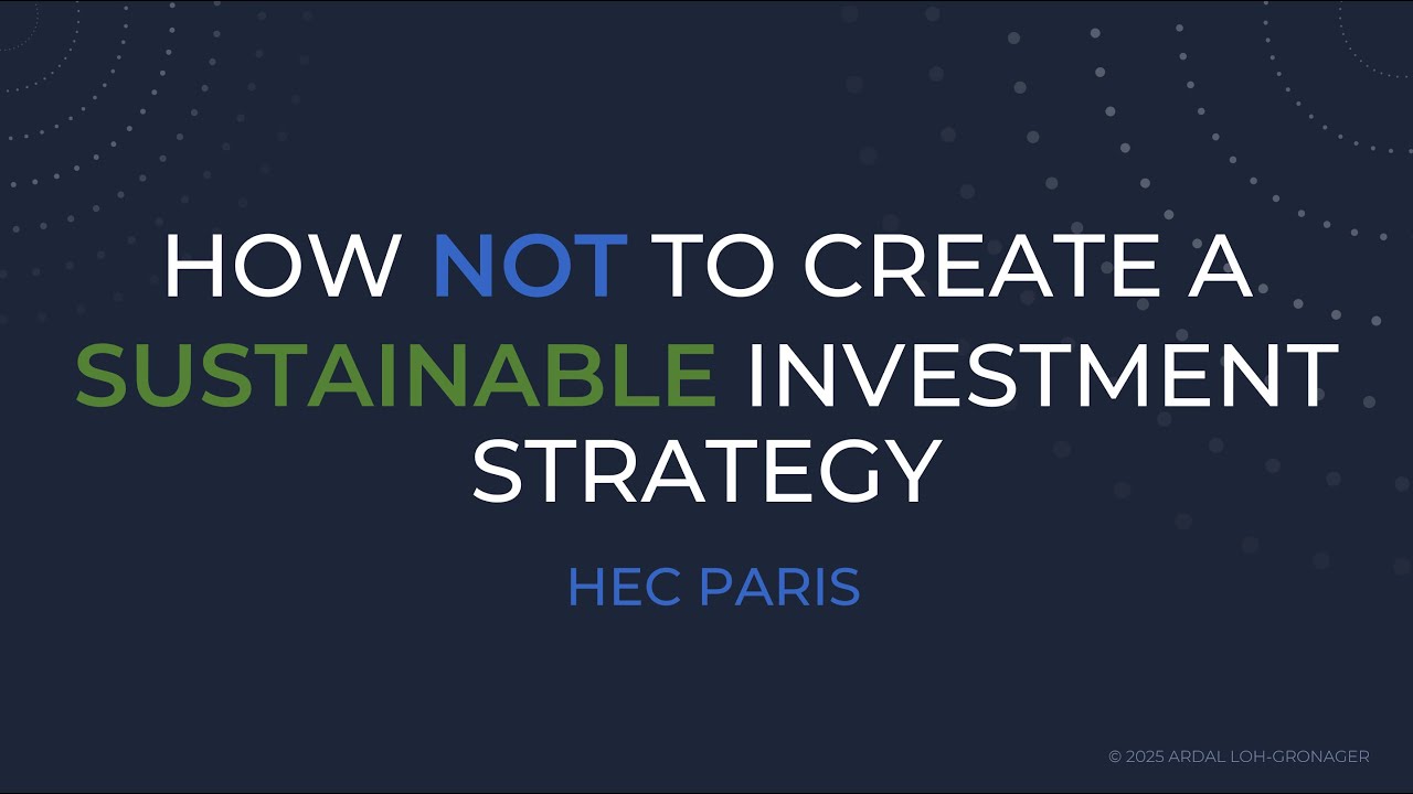 Ardal Loh-Gronager's Presentation at HEC Paris in March 2025