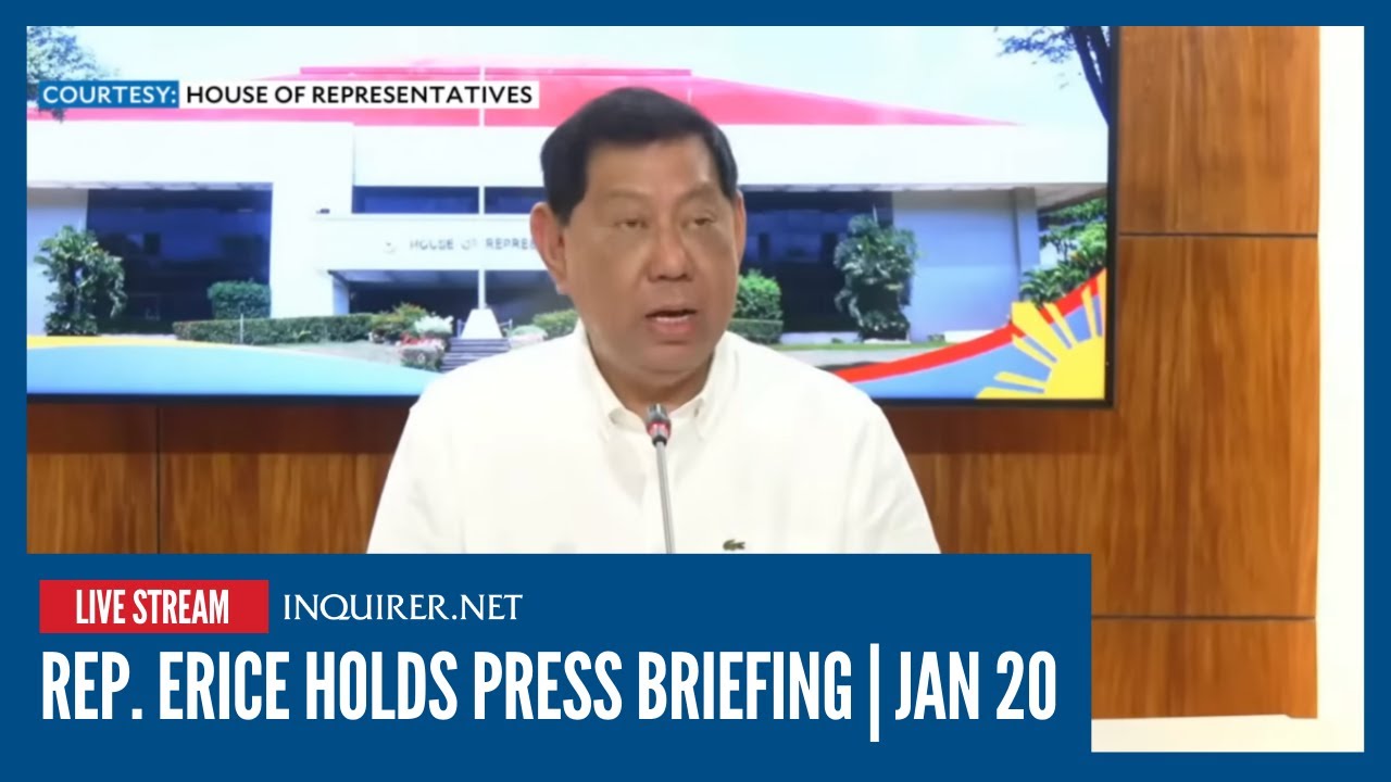 LIVE: Rep. Erice holds press briefing | Jan 20
