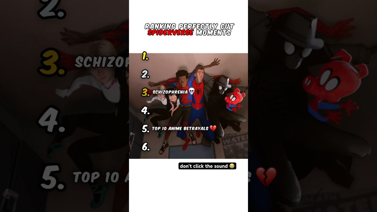 Ranking Spiderverse Moments 😭