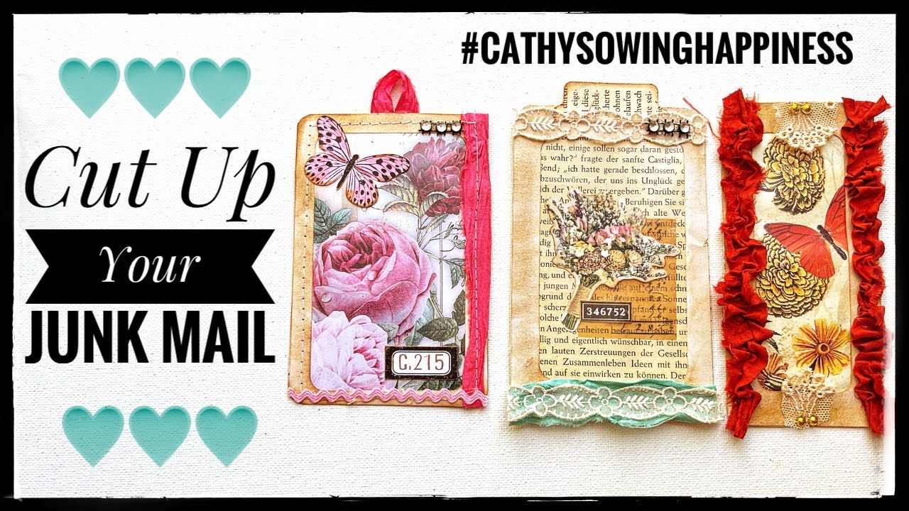 Junk Journal Ephemera – конверты из переработанной ненужной почты