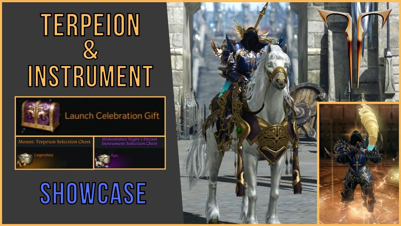 Lost Ark | Launch Celebration Gift Claim and Display (Terpeion Mount & Sand Dream Instrument)