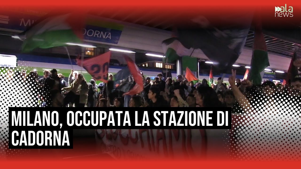 Milano, in migliaia in piazza per la Flotilla. Occupata la stazione di Cadorna