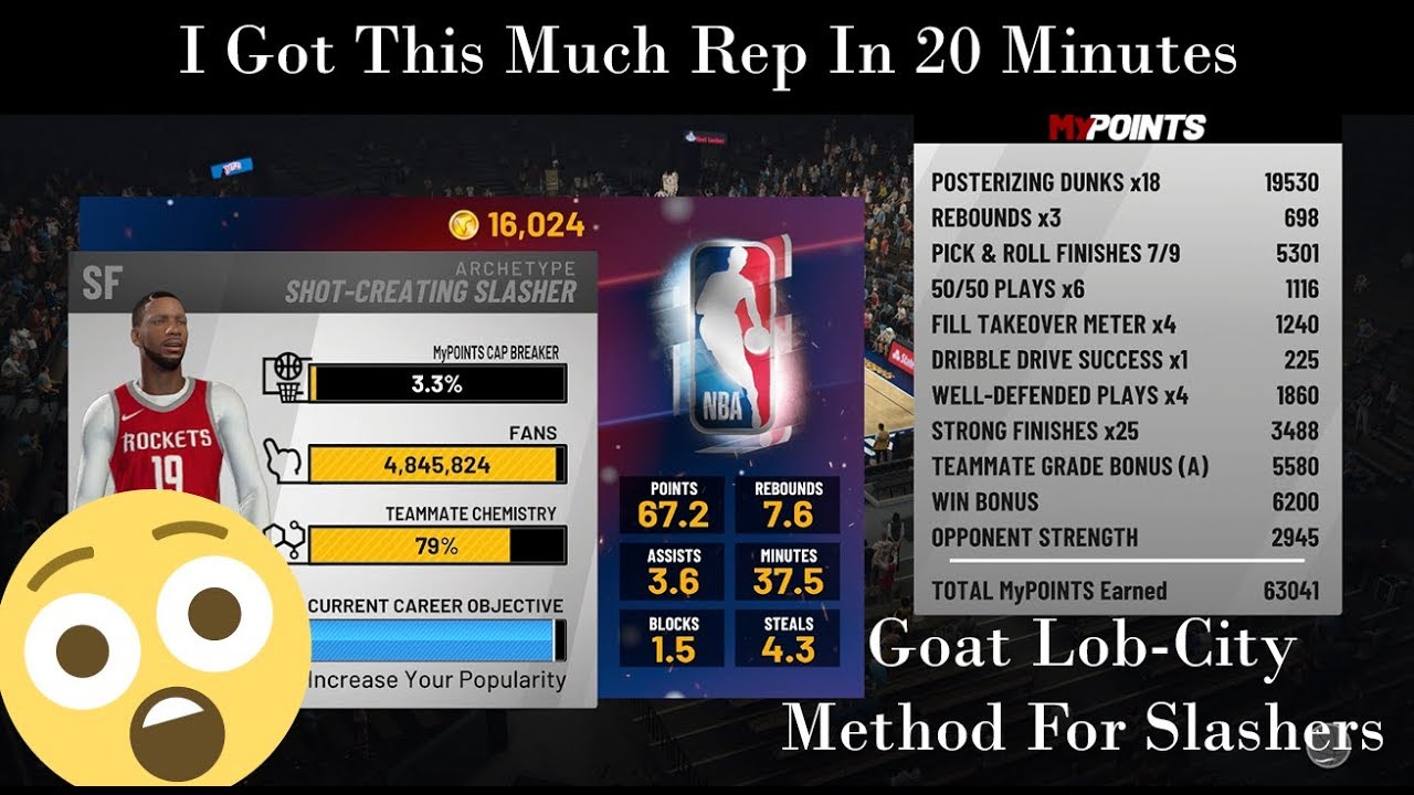NBA 2K19 *NEW* SLASHER REP METHOD 150K+ REP PER HOUR