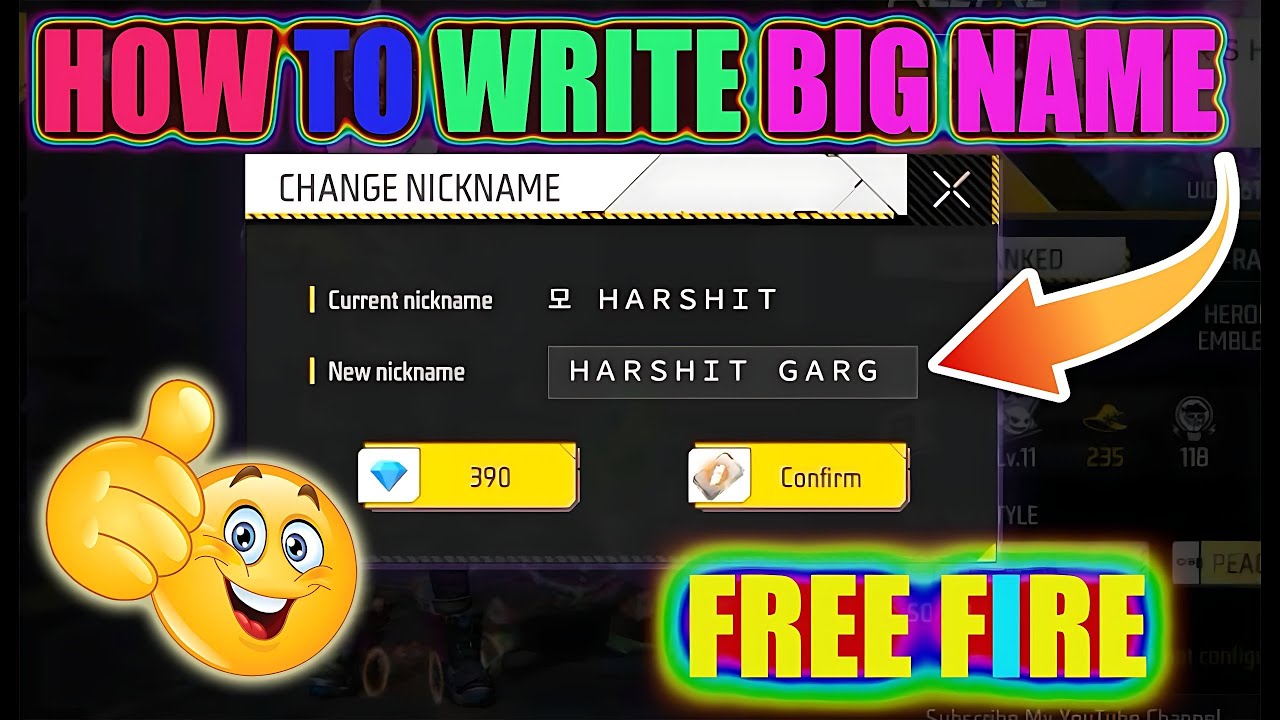 Free Fire Me Lamba Name Kaise Likhe 🔥 | How to write long name in Free Fire | Free Fire me bada name
