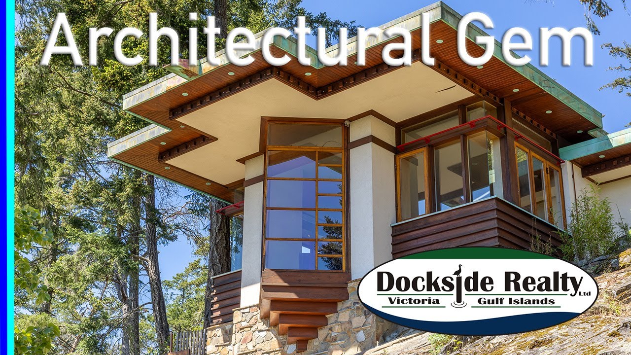 Inspired by Frank Lloyd Wright - 3326 Port Washington Rd on Pender Island, BC
