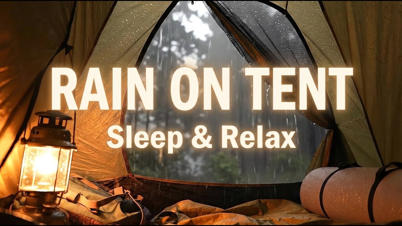 Camping in the Rain Relaxing Forest Tent Sounds for Sleeping and Relax