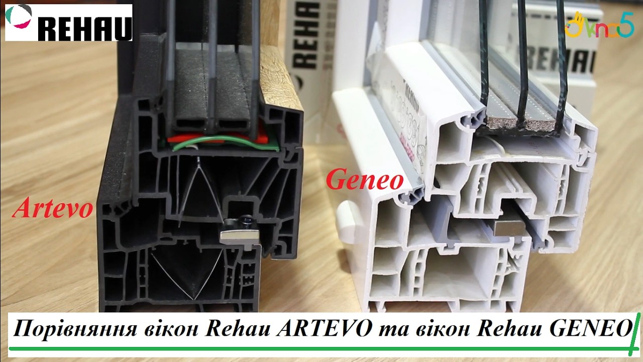 Порівняння вікон Rehau ARTEVO та вікон Rehau GENEO - відео ™Вікна5 🤩 Пластикові вікна REHAU ARTEVO