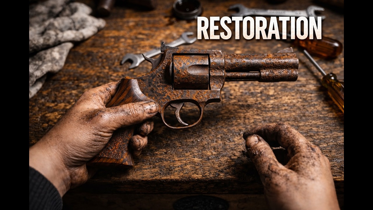 Extremely Rusted Complete Restoration of a S&W 500: Rusty 20-Year-Old Hand-Cannon Found in MUD