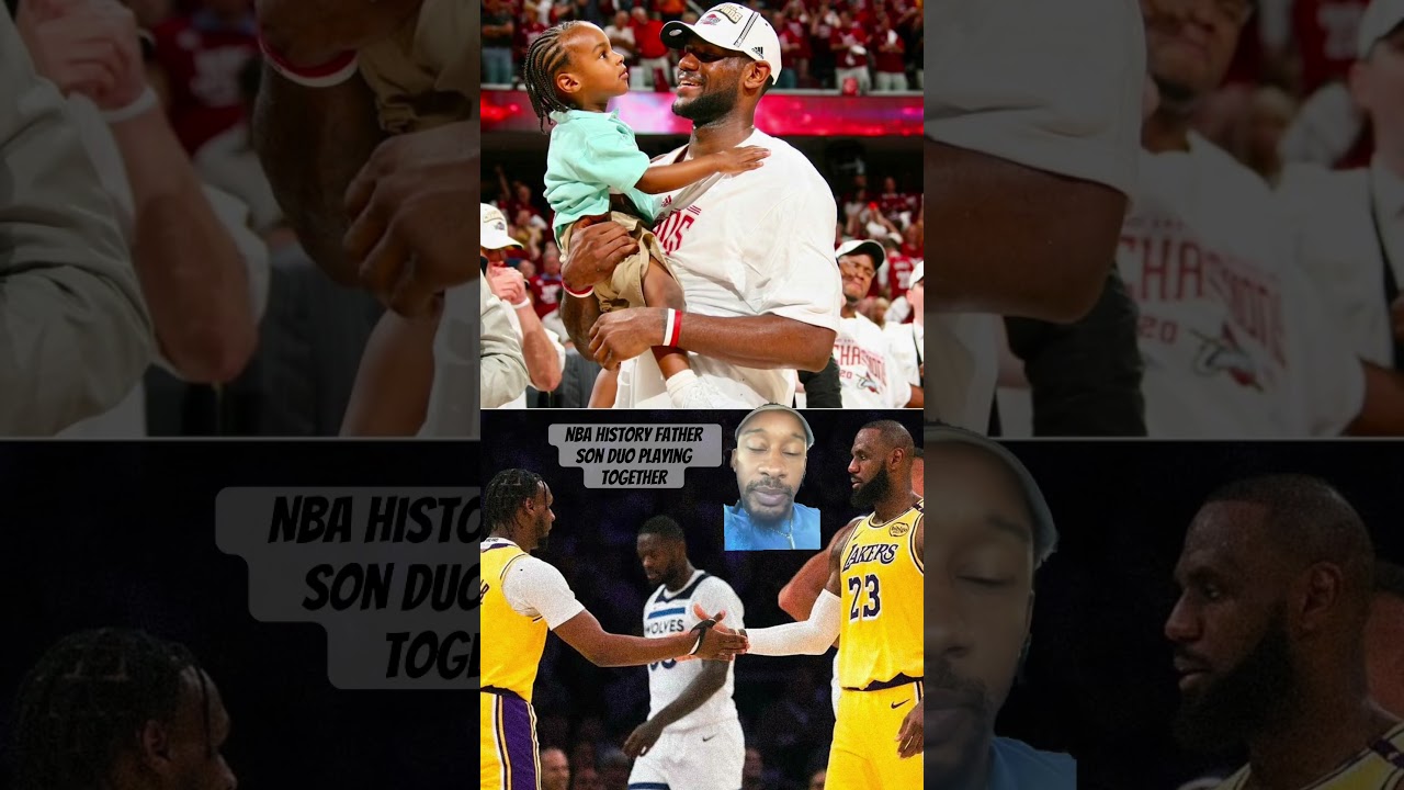 Father son duo made history last night #fy #nba #lakers #lebron #bronny #basketball #history