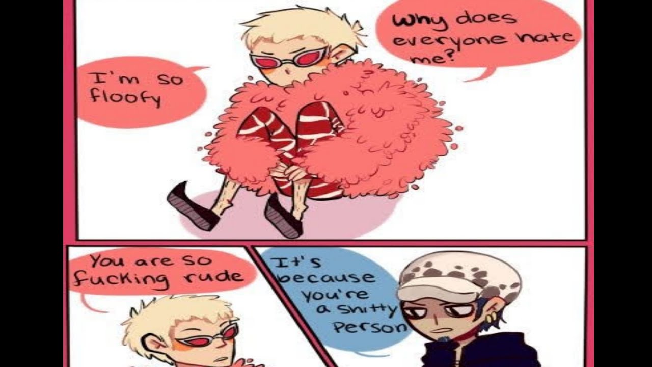 Trafalgar Law and Doflamingo comics eng dub