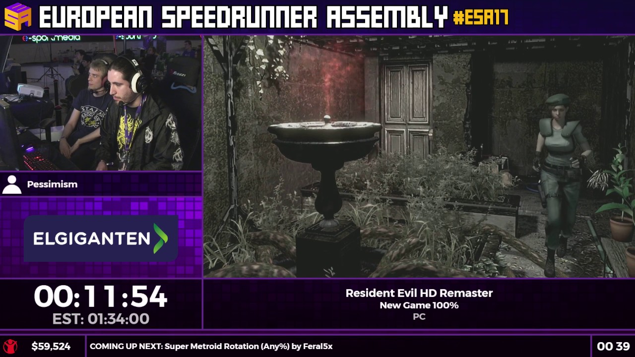 #ESA17 Speedruns - Resident Evil HD Remaster [New Game 100%] by Pessimism