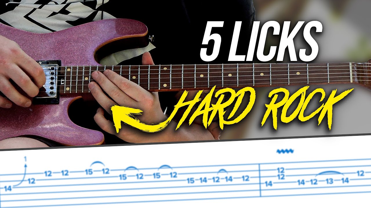 DESLUMBRA a todos con este SOLO - TOP 5 LICKS HARD ROCK con TABS