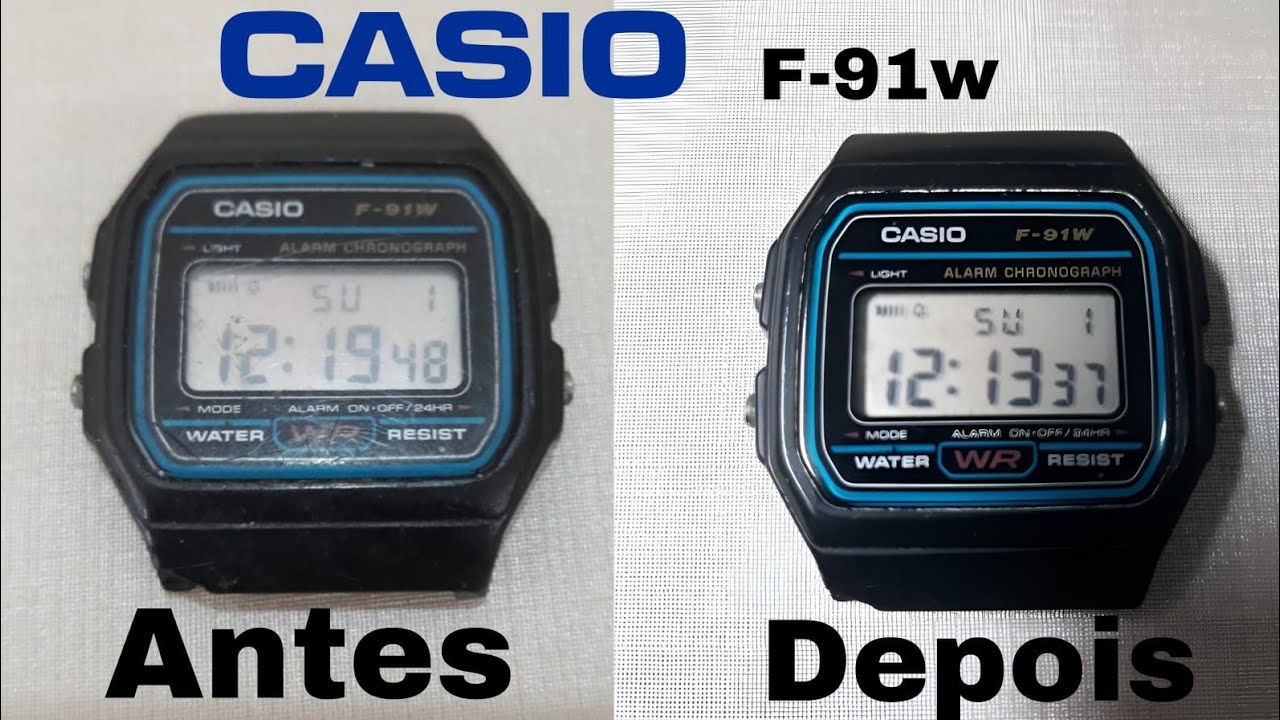 Casio F-91w como tirar riscos arranhões do vidro acrílico