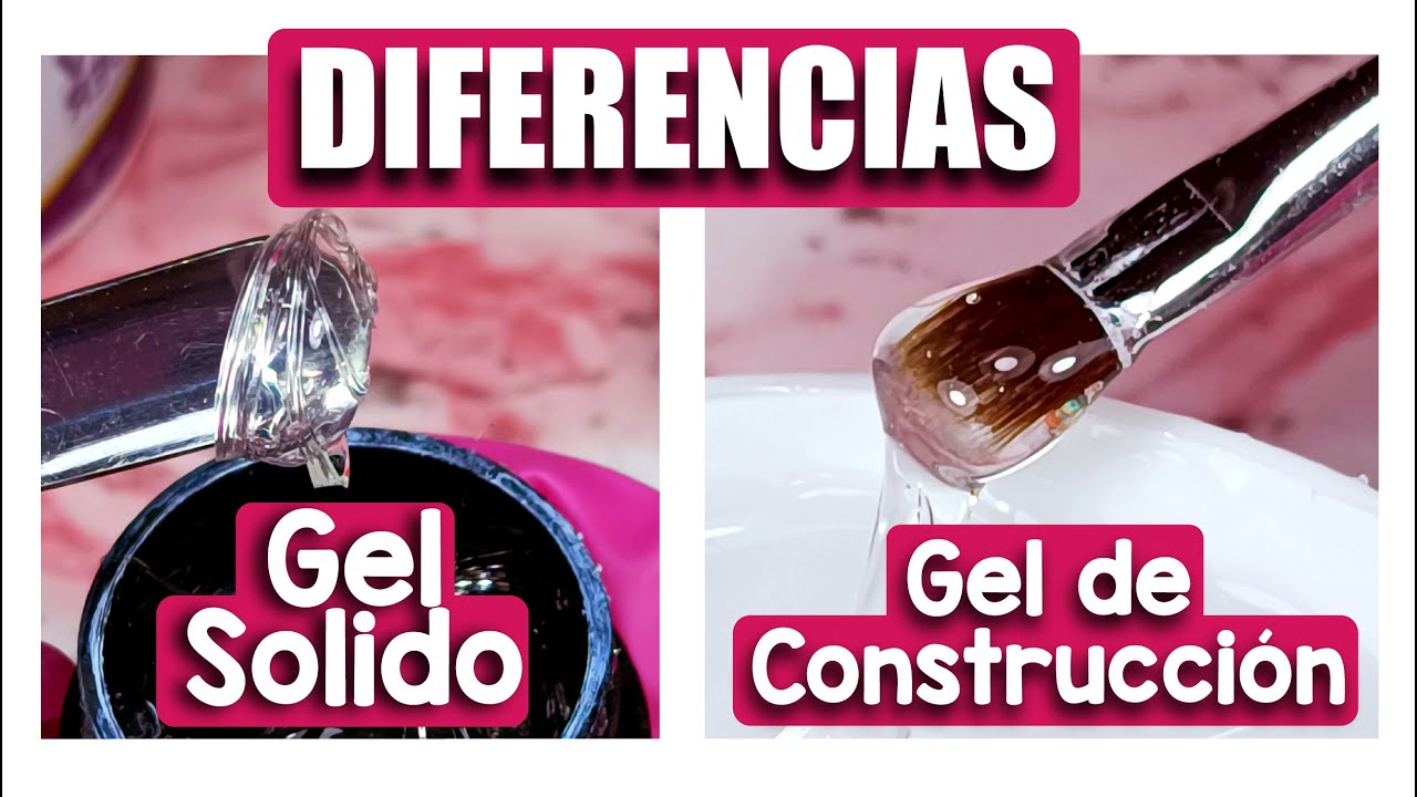 DIFERENCIAS GEL SOLIDO y GEL DE CONSTRUCCION 💅🏼 CLASE DE UÑAS GRATIS  ✨ TODO lo que DEBES SABER