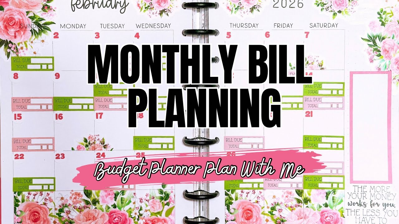 MONTHLY BILL PLANNING | BUDGET PLANNER | PLAN WITH ME
