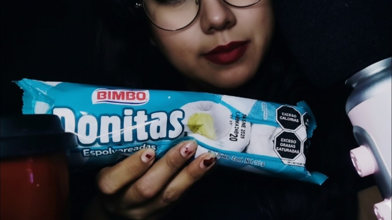 ASMR|Comiendo Donitas 🥯🍩☕| #parati #eatingsounds 