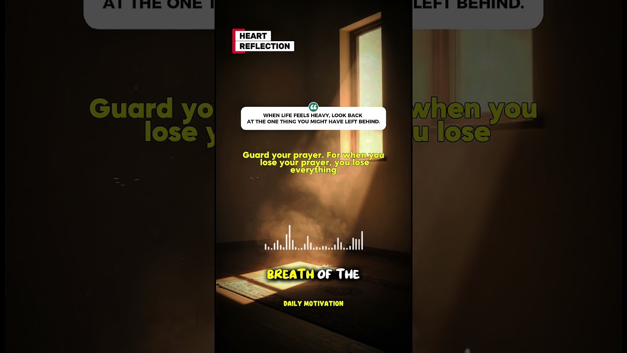 Guard your prayer. For when you lose your prayer, you lose everything #heartreflection