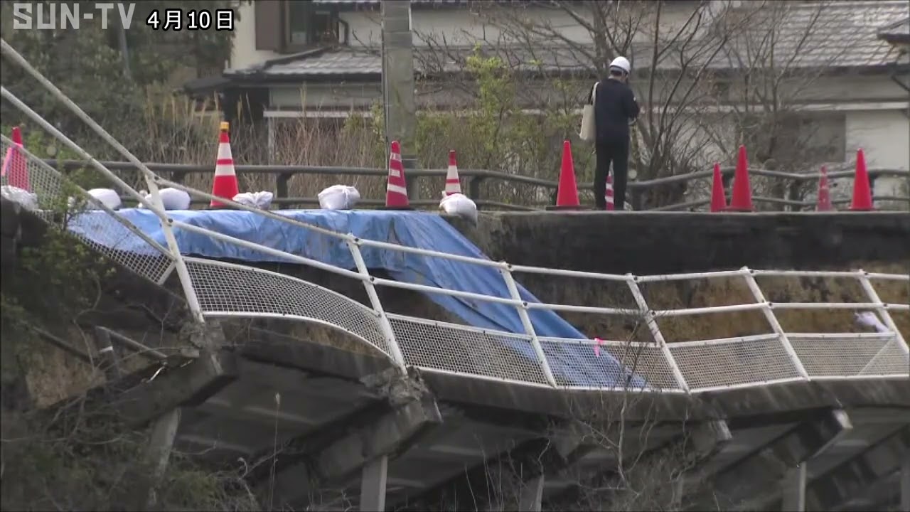 加古川市で県道が約７０メートル崩落　前日からの雨が影響か