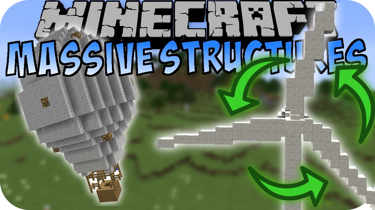 Minecraft BEWEGENDE STRUKTUREN (Windrad, Flugzeug, Freefall Tower) [Deutsch]