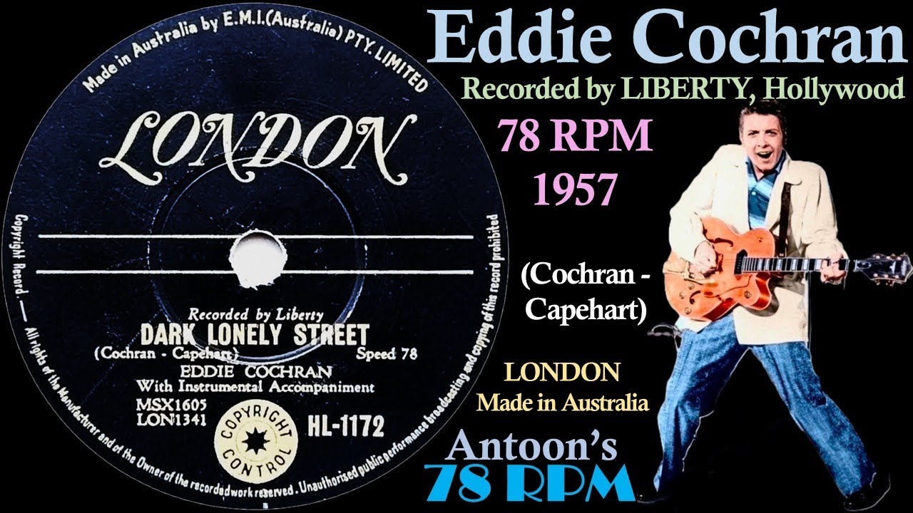 Eddie Cochran | Dark Lonely Street | London 78 rpm | 1957 Australia