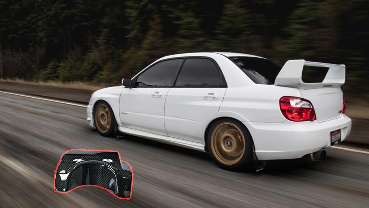 Carbon Fiber Exhaust Guard on STi!