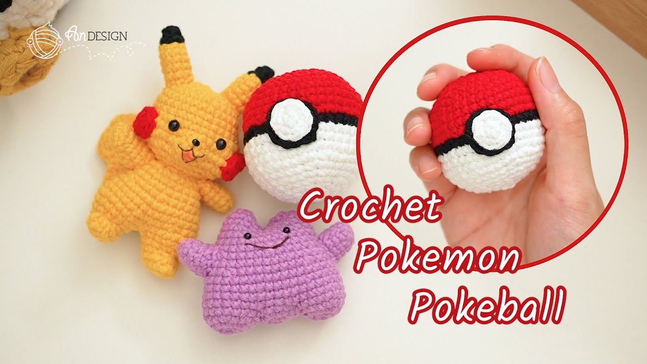 How to crochet Pokemon Pokeball amigurumi