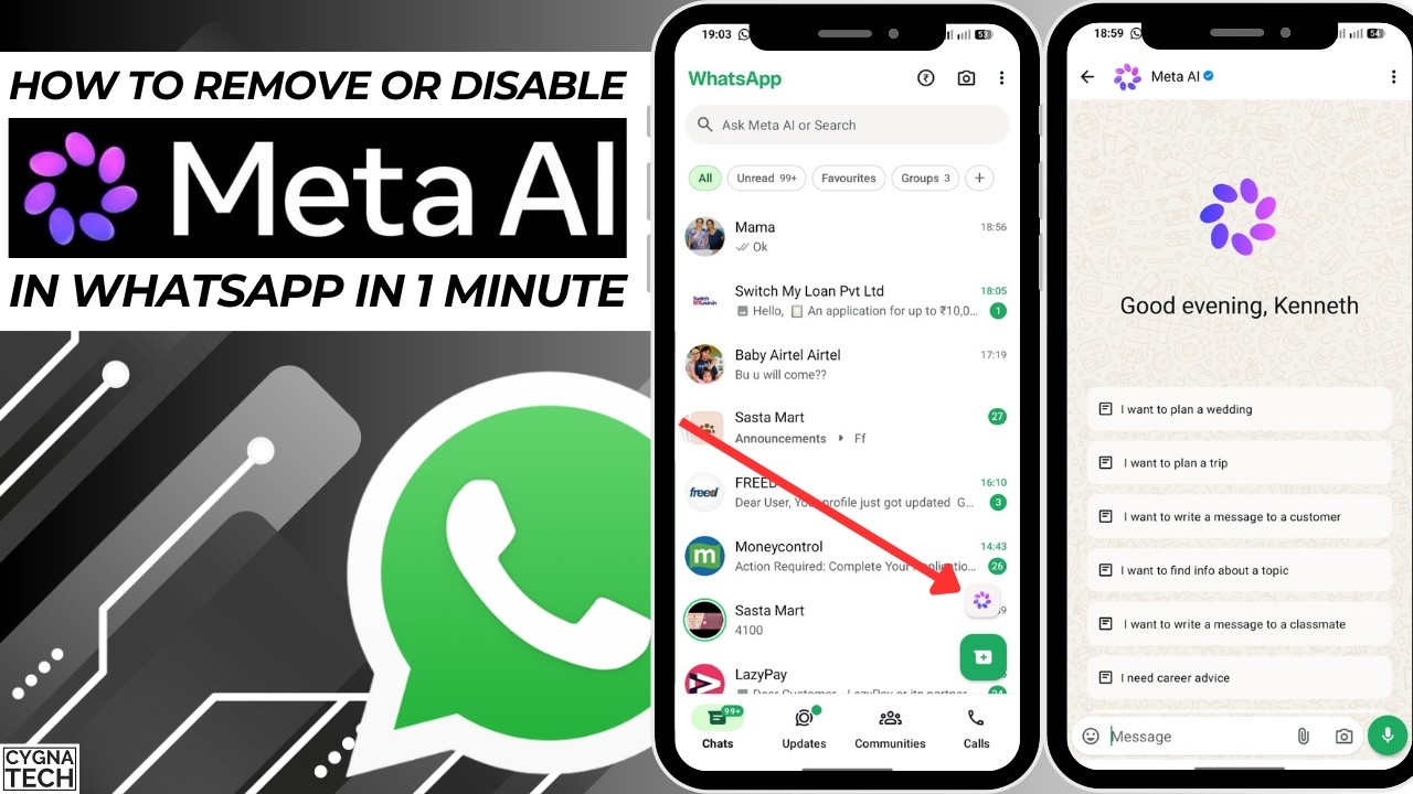 🤖 Как отключить или удалить Meta AI в WhatsApp Messenger? Отключаем Meta AI в WhatsApp (Новое обн...