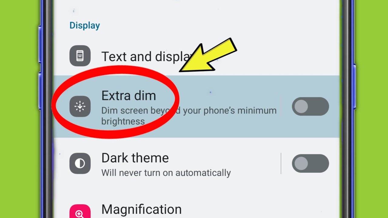 Настройка яркости Extra Dim в Motorola Edge 30