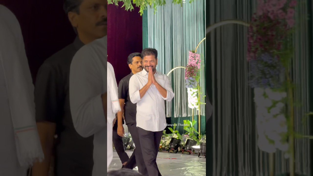 CM Revanth Reddy attended MLC Balmuri Venkat's reception | Balmuri Venkat weds Krishna Induja's w...