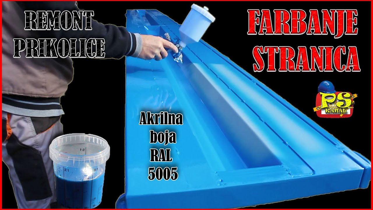 Remont prikolice Loznica 5t - Farbanje novih stranica - 3.Deo