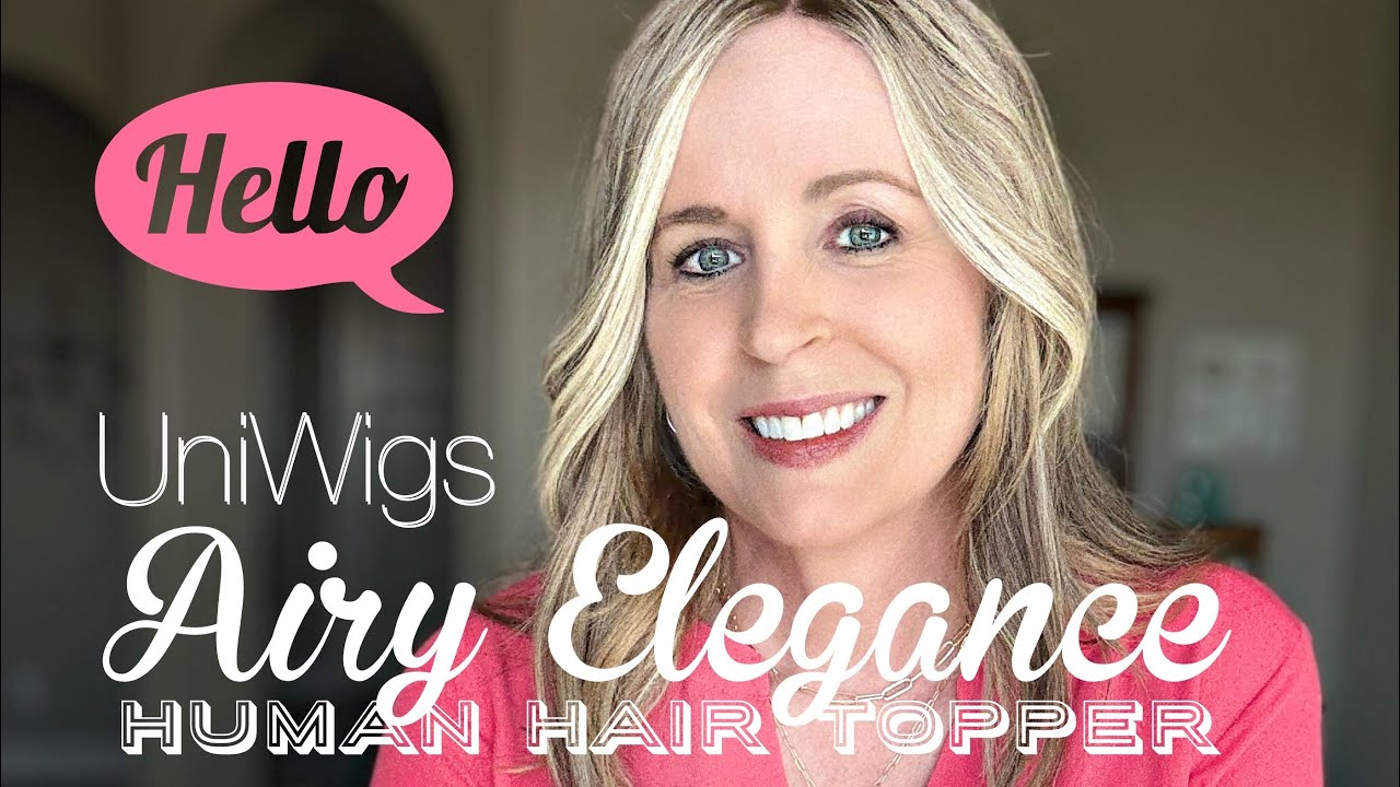 UniWigs Airy Elegance Human Hair 6.5 x 7 inch Topper 624R #uniwigs #uniwigstopper