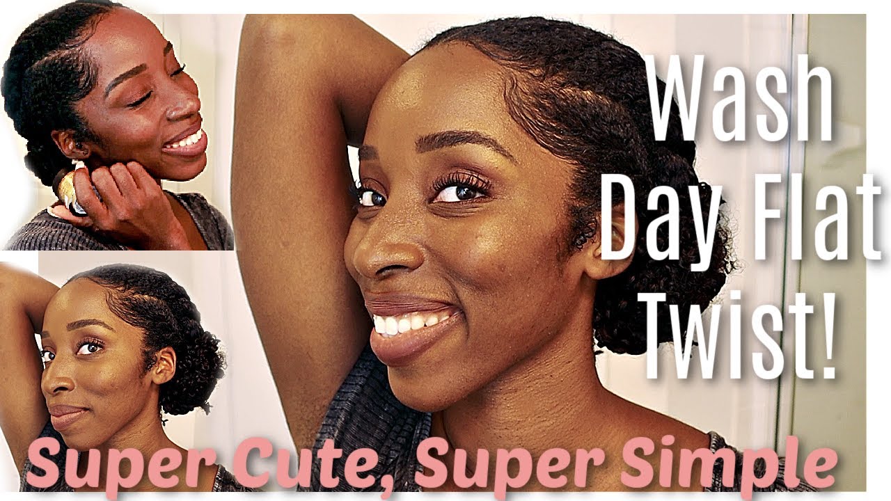HOW TO: FLAT TWIST ON WET HAIR! WASH and GO-TO HAIRSTYLES FOR NATURAL HAIR | FOR THICK TYPE 4 HAIR!