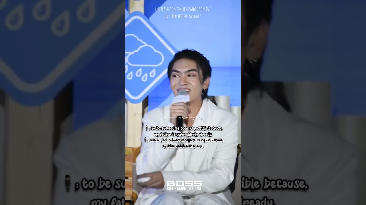 Boss speech at the special ep event (i'm crying) #loveintheair #bosschaikamon #shawtyboss #memindy