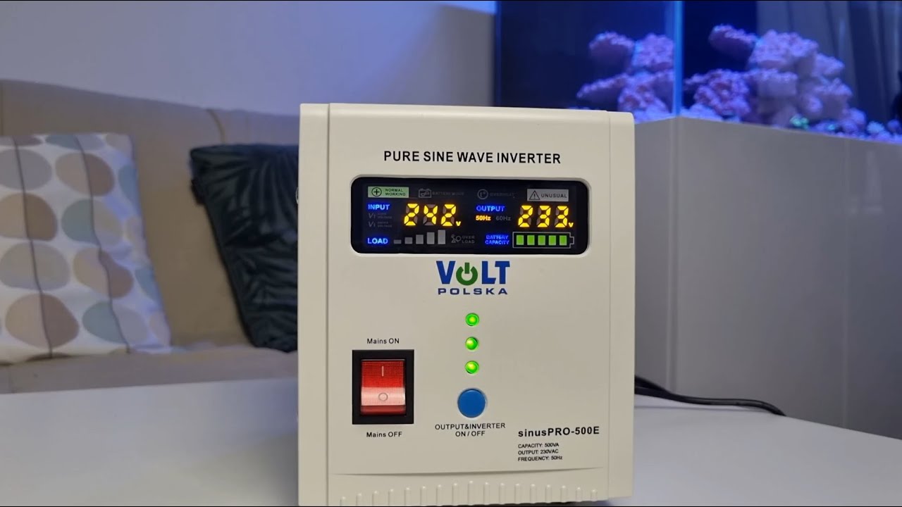 AKWARIUM MORSKIE OD PODSTAW - ZASILANIE AWARYJNE UPS VOLT SINUS PRO