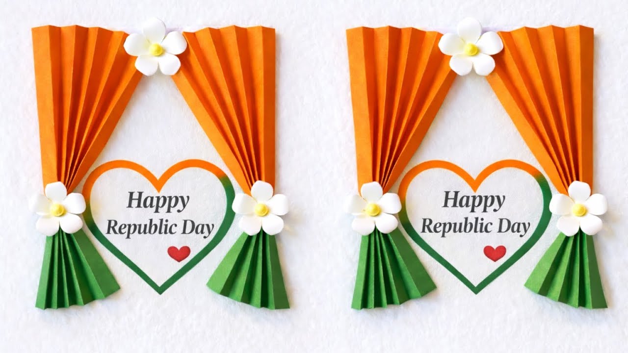 Handmade Republic Day Card | Tiranga Greeting Card #republicday #republicdaycraft #cards #26january 