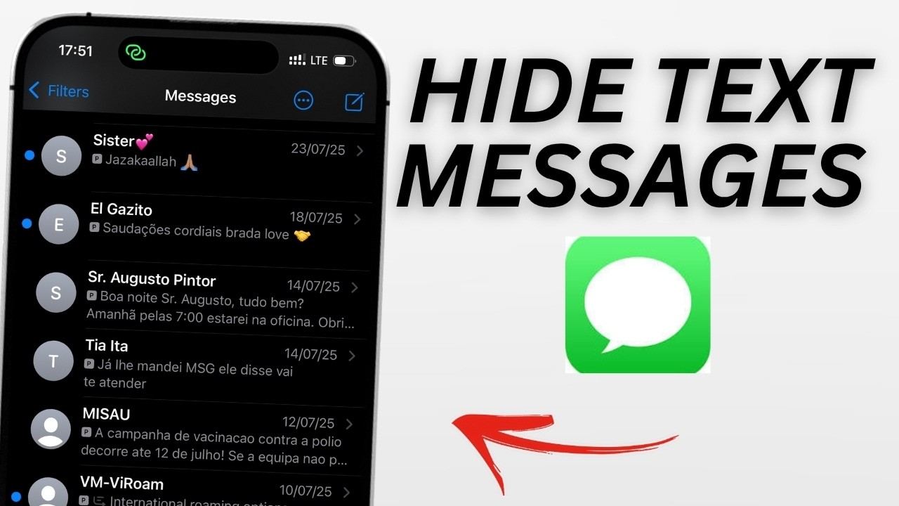 How To Hide Text Messages On iPhone!
