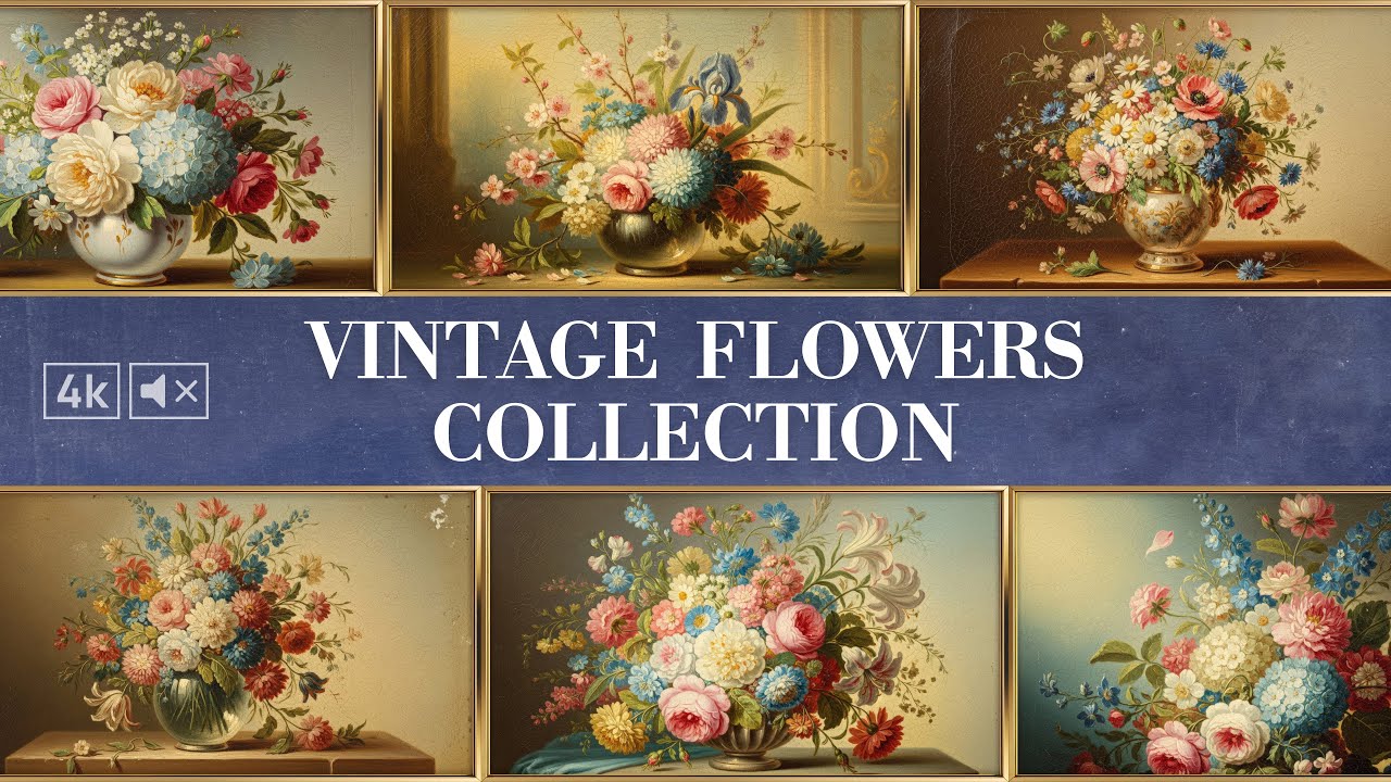 Romantic Golden Age Floral Art 4K | 6 Vintage Masterpieces for Frame TV | No Music