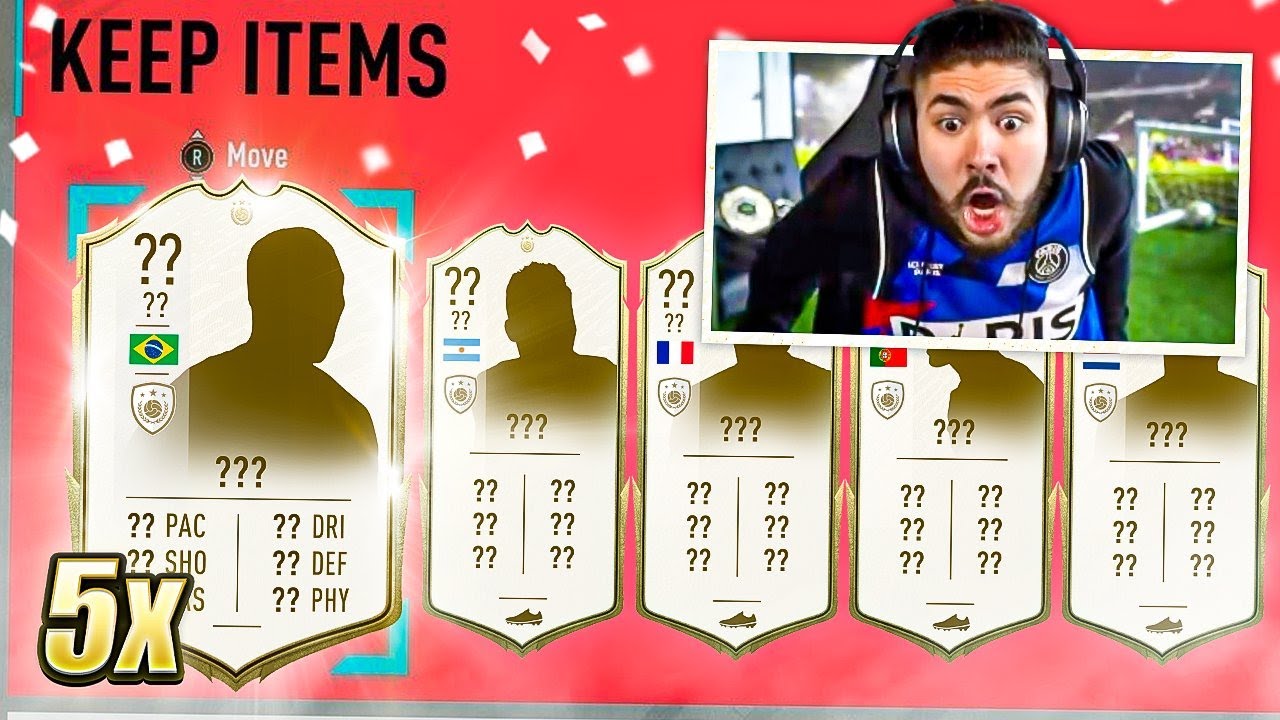 MY 5 ICON PACKS!! FIFA 20
